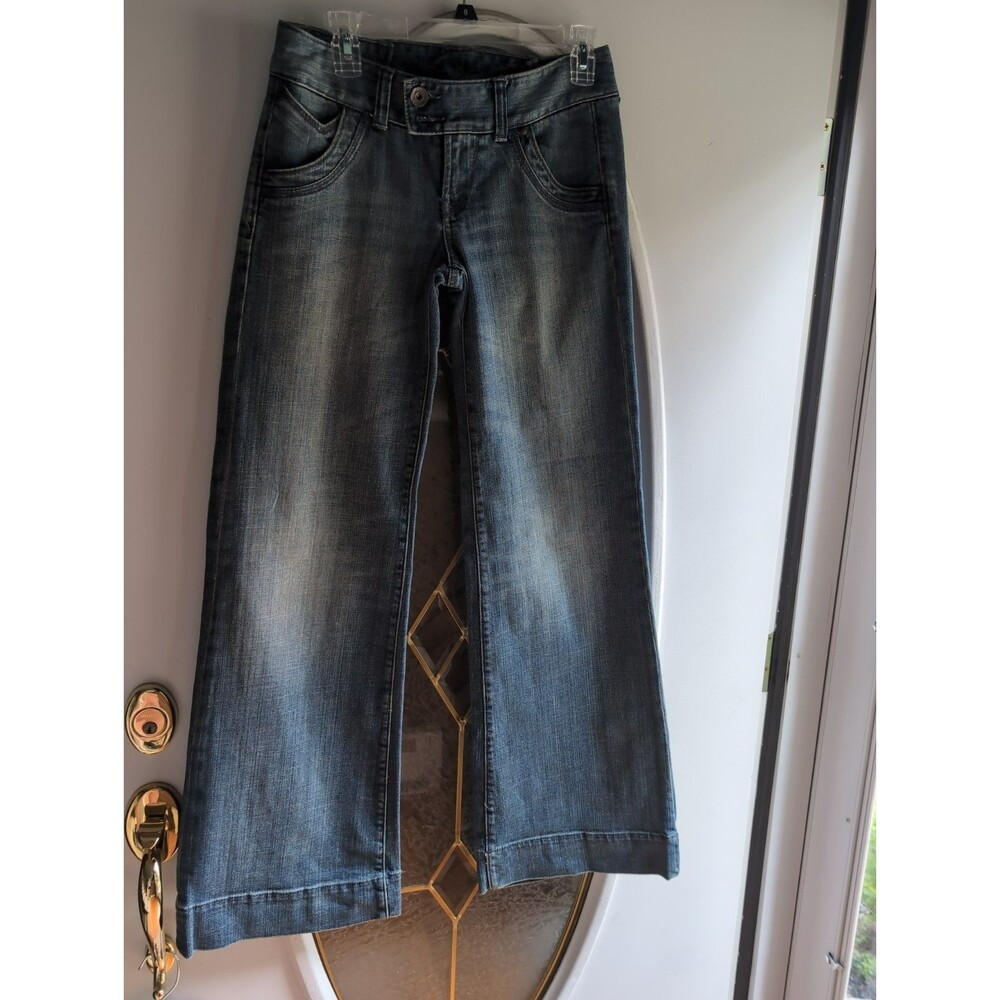 Vintage Express Extreme Flare Jeans 33" Inseam Wide Leg Bell Bottom Altered 30"